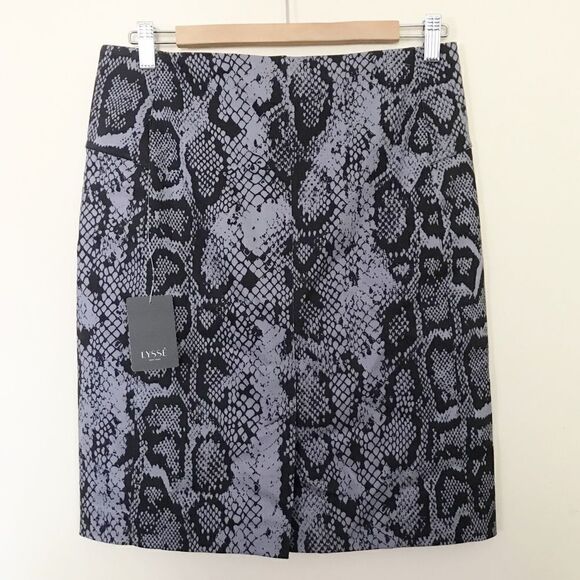 Lysse Viper Snake Stretch Pencil Skirt L Gray NEW - Picture 5 of 8